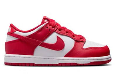 Pre-owned Nike Dunk Low Sneakers In White/university Red In Multi