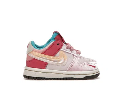 Pre-owned Nike Dunk Low Social Status Free Lunch Strawberry Milk Sneakers In Light Soft Pink/coconut Milk/pink Glaz