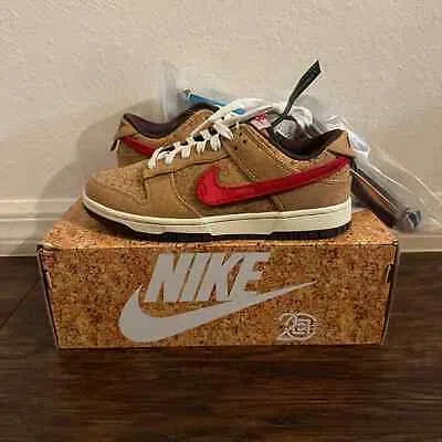 Pre-owned Nike Dunk Low Sp Clot Cork Mens Size 7 Womens Size 8.5 Fn0317-121 In Brown
