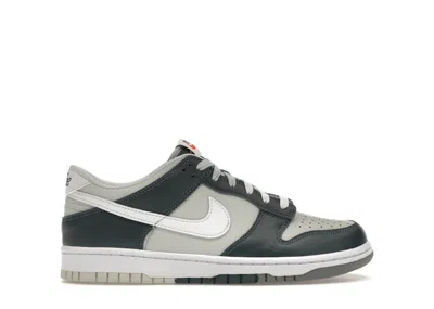 Pre-owned Nike Dunk Low Split Sneakers In Deep Jungle/white/light Silver