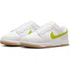 Nike Dunk Low Suede Basketball Sneaker In White