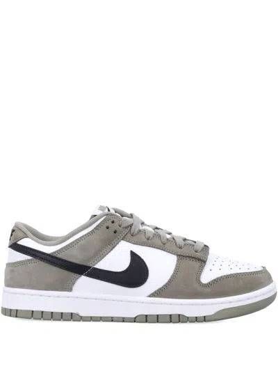 Nike Dunk Low Suede Leather Sneakers In White