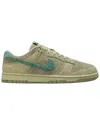 Nike Dunk Low Suede Basketball Sneaker In Green
