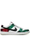 Nike Dunk Low "tartan Plaid" Sneakers In White