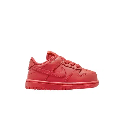 Pre-owned Nike Dunk Low Td 'track Red' | Infant Size 10