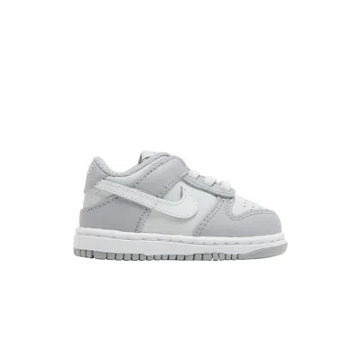 Pre-owned Nike Dunk Low Td 'two-toned Grey' | White | Infant Size 5.5