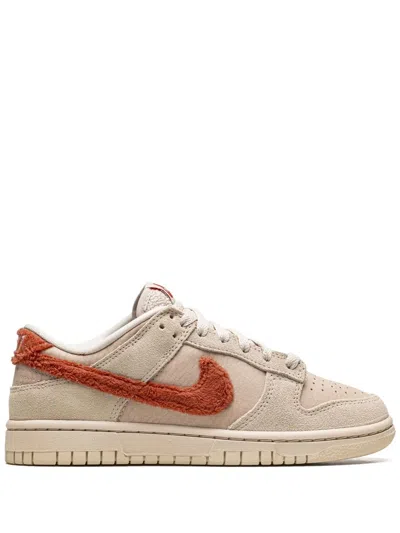 Nike Dunk Low "terry Swoosh" Sneakers In Nude
