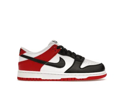 Pre-owned Nike Dunk Low Toe Sneakers In Black/gym Red/white