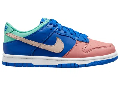 Pre-owned Nike Dunk Low Toe Sneakers In Game Royal/sail/salmon