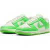 Nike Dunk Low Top Sneaker In Sail/green Strike