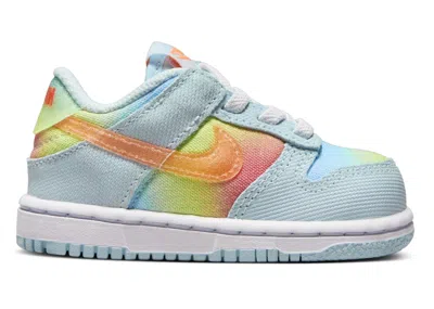 Pre-owned Nike Dunk Low Total Orange Sneakers In Glacier Blue/light Lemon Twist/aquarius Blue In Multi