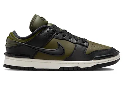 Pre-owned Nike Dunk Low Twist (women's) Sneakers In Army Khaki/sail/black