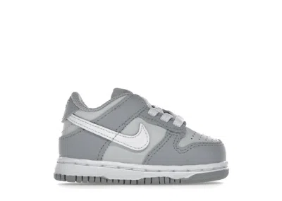 Pre-owned Nike Dunk Low Twotoned Grey Sneakers In Pure Platinum/white/wolf Grey In Multi
