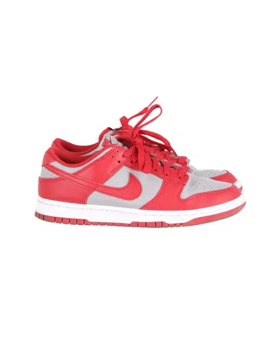 Nike Dunk Low Unlv Sneakers In Grey Leather In Red