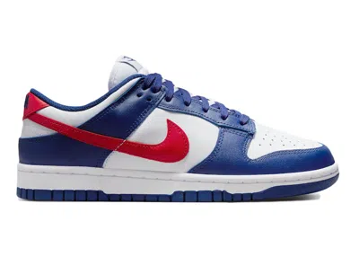 Pre-owned Nike Dunk Low Usa (women's) Sneakers In White/royal/university Red In Multi