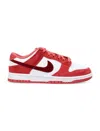 Nike Womens White Team Red Dragon Re Dunk Low Panelled Leather Low-top Trainers In White Team Red