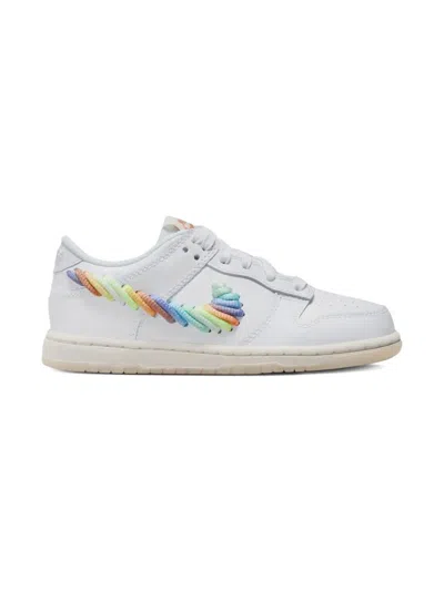 Nike Kids' Dunk Low "white/multi-color" Sneakers