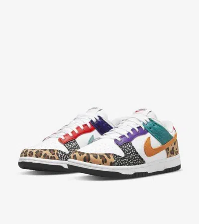 Pre-owned Nike Dunk Low Women's Patchwork Dn3866-100 Sneakers Shoes Woman Men's Size In White