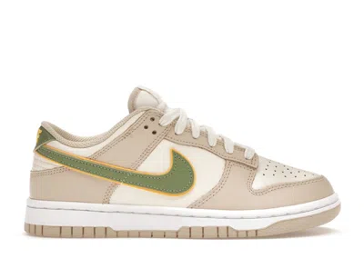Pre-owned Nike Dunk Low (women's) Sneakers In Pale Ivory/oil Green/white