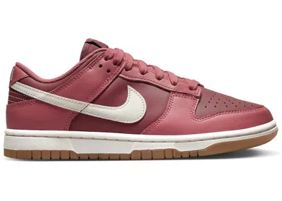Pre-owned Nike Dunk Low (women's) Sneakers In Redwood/desert Berry/sail