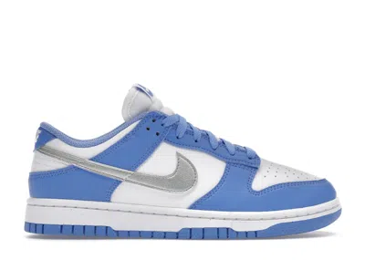 Pre-owned Nike Dunk Low (women's) Sneakers In Royal Pulse/white/metallic Silver