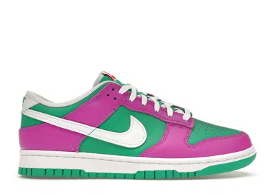 Pre-owned Nike Dunk Low (women's) Sneakers In Stadium Green/white/fuchsia