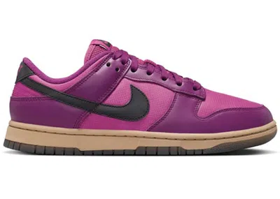 Pre-owned Nike Dunk Low (women's) Sneakers In Viotech/hot Fuchsia/khaki In Multi