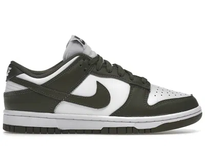 Pre-owned Nike Dunk Low (women's) Sneakers In White/medium Olive In Multi