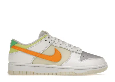 Pre-owned Nike Dunk Low (women's) Sneakers In White/sundial/light Lemon Twist