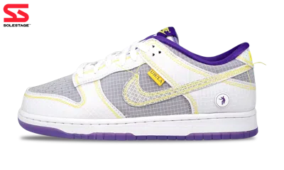 Pre-owned Nike Dunk Low X Union La Passport Pack - Court Purple (dj9649-500) Men Size 8-12