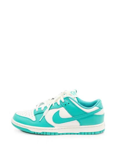 Pre-owned Nike Dunk Low-top Leather Sneakers In Blue