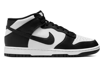 Pre-owned Nike Dunk Mid Leather Panda In White/white/black