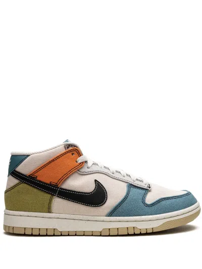Nike Dunk Mid "pale Ivory/multicolor" Sneakers In White