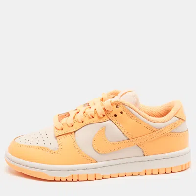 Pre-owned Nike Dunk Peach Cream Size 35.5 Orange/cream Leather Low Top Sneakers