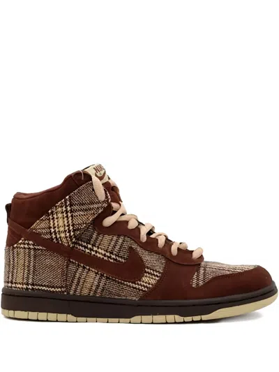 Nike Dunk Pro Sb "tweed" High-top Sneakers In Brown