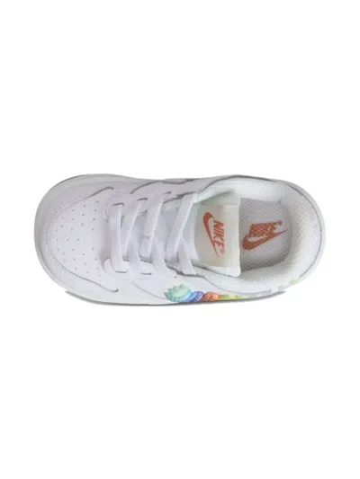 Nike Babies' Dunk "rainbow Lace Swoosh" Low Sneakers In White