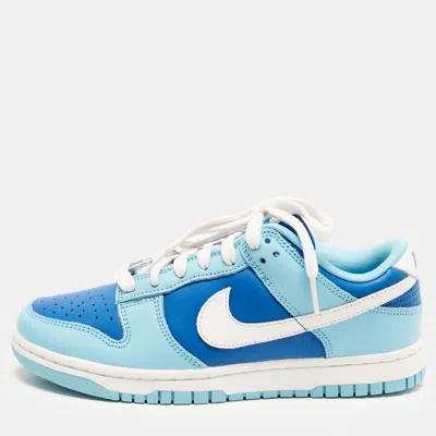 Pre-owned Nike Dunk Retro Qs Argon Size 38 Multicolor Leather Low Top Trainers