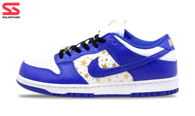 Pre-owned Nike Dunk Sb Low X Supreme Stars Hyper Royal 2021 (dh3228-100) Men's Size 8-12