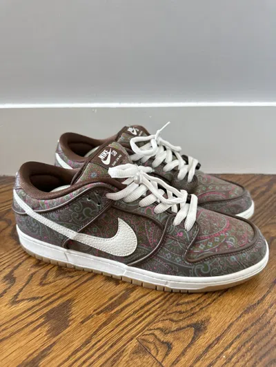 Pre-owned Nike Dunk Sb Paisley Sz.12 Shoes In Brown