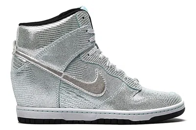 Pre-owned Nike Dunk Sky Hi Qs Disco Ball (women's) In Metallic Silver/metallic Silver/glacier Ice