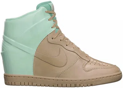 Pre-owned Nike Dunk Sky Hi Vt (women's) Sneakers In Vachetta Tan/arctic Green