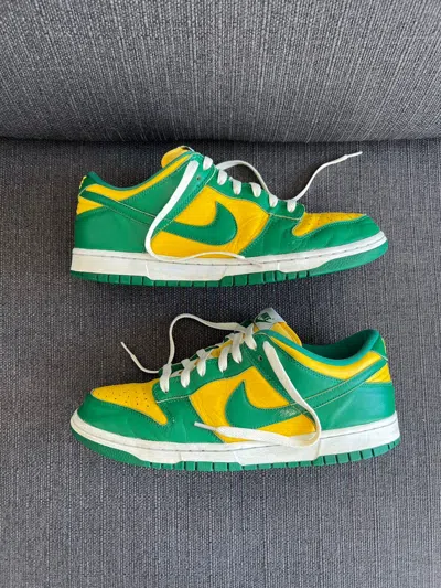 Pre-owned Nike Dunk Sp Low Brazil Green/yellow 10