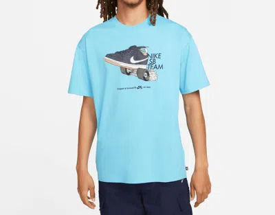 Nike Dunk Team Skate T-shirt Top In Blue