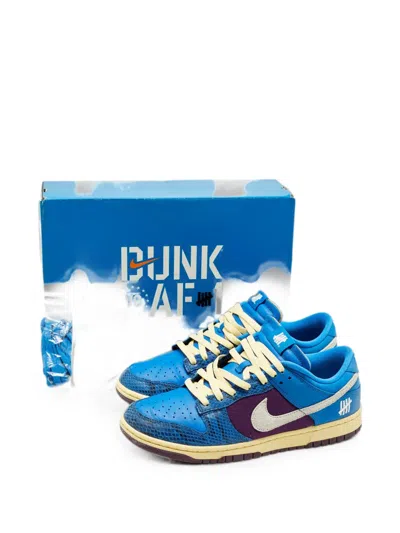 Pre-owned Nike Dunk Undefeated 5 On It Vs. Af1 Sneakers In Blue