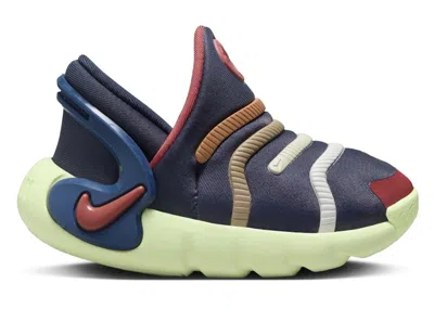 Pre-owned Nike Dynamo 2 Easyon Adobe Sneakers In Thunder Blue/barely Volt/amber Brown