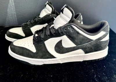 Pre-owned Nike Early Release Ds Size 10  Dunk Low Suede Panda July Release - No Box In Black