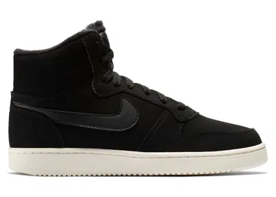 Pre-owned Nike Ebernon Mid Se (women's) Sneakers In Black/sail