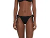 Nike Effortless Essential Tie String Bikini Bottom In Black