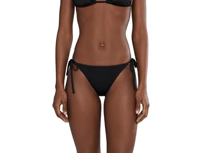 Nike Effortless Essential Tie String Bikini Bottom In Black