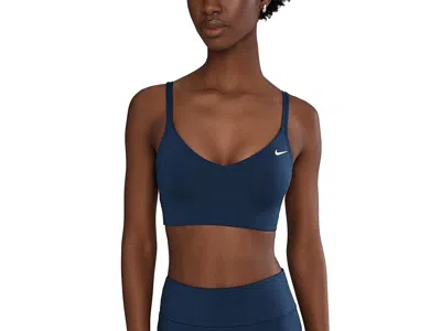 Nike Effortless Essential V-neck Midkini In Blue
